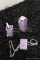 GEDY - RAINBOW - Fogmosópohár, fogkefetartó - Áttetsző lila műgyanta