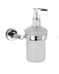 DIPLON Folyékonyszappan tartó - Falra szerelhető - Krómozott, opálos üveggel, 250 ml (SE01953)