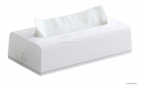 GEDY - Papírzsebkendő tartó (asztali) - Fehér műgyanta