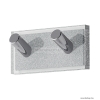 GEDY - RAINBOW - Fürdőszobai fali fogas dupla akasztóval - Áttetsző ezüstözött műgyanta