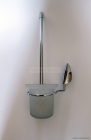 DIPLON - WC kefe tartó - Falra szerelhető - Krómozott, opálüveg (SE02581)