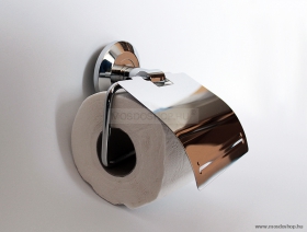 DIPLON - WC papír tartó - Falra szerelhető, fedeles - Krómozott (SE02672)