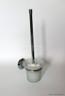 DIPLON - WC kefe tartó - Falra szerelhető - Krómozott, opálüveg (SE02681)