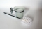 DIPLON - WC kefe tartó - Falra szerelhető - Krómozott, opálüveg (SE02681)