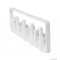 UMBRA - SKYLINE - Fogas 5 db lehajtható akasztóval - Felhőkarcoló motívumokkal - Fehér műanyag