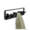 UMBRA - SKYLINE - Fogas 5 db lehajtható akasztóval - Felhőkarcoló motívumokkal - Fekete műanyag