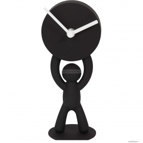 UMBRA - BUDDY - Asztali óra - Emberke formájú - Műanyag - Fekete-fehér