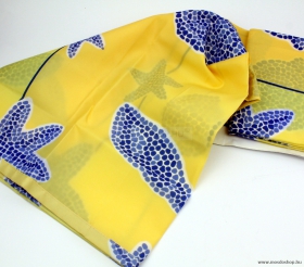 DIPLON - Zuhanyfüggöny textil – Sárga, kék