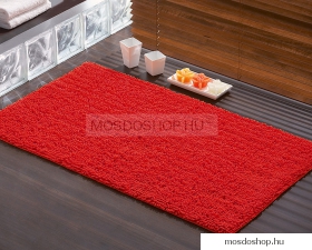 GEDY - TIZIANO - Fürdőszoba szőnyeg, kádkilépő - 80x50 cm - Piros - Pamut