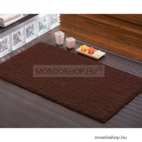 GEDY - TIZIANO - Fürdőszoba szőnyeg, kádkilépő - 80x50 cm - Kávébarna - Pamut