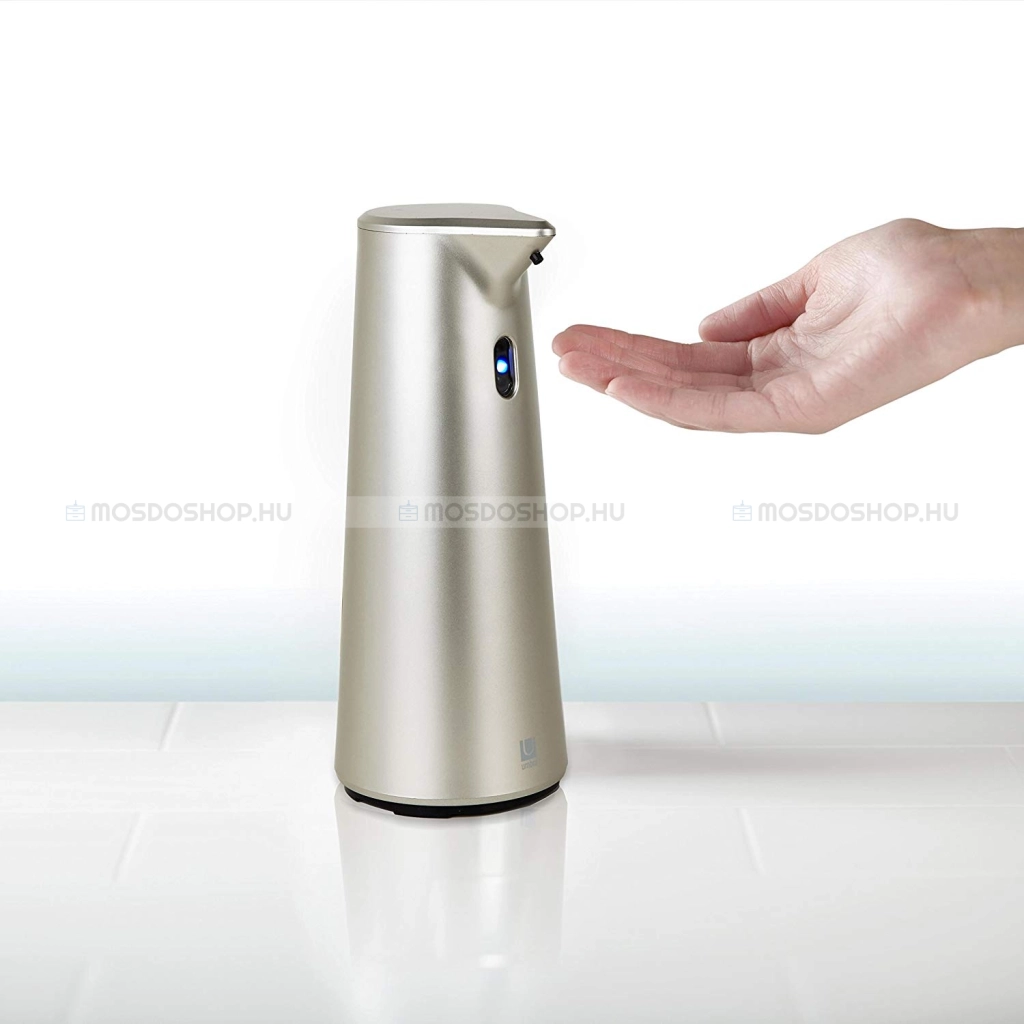 UMBRA - FINCH - Szenzoros folyékony szappan adagoló jelzőfénnyel - 295 ml - Nikkel színű