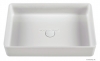 MARMY - NERO - Mosdó, mosdókagyló - 58x37 cm - Szögletes, kerekített - Pultra, bútorra ültethető