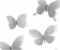 UMBRA - METAL MARIPOSA - Fali dekoráció szett - Öntapadós, pillangó formájú - Nikkel színű