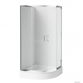 DEANTE - FUNKIA - Üveg zuhanykabin - Ívelt oldalú - 80x80 cm