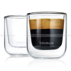 BLOMUS NERO - Espresso pohár szett (2 db) - 80 ml - Thermo üveg