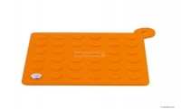 BLOMUS - LAP - Edényalátét- edényfogó - Szálcsiszolt rozsdamentes acél, narancssárga szilikon
