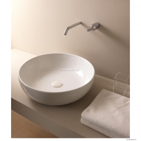 GSGI CERAMIC - EASY - Kerek mosdó, mosdókagyló - 45 cm - pultra szerelhető