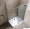 ATLANTIS - BELVER DUO - Szögletes zuhanykabin, sarok - Tolóajtós - Edzett üvegből - 80x120 cm