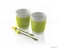 BLOMUS - XDDESIGN - Zöld színű, 2 darabos kávés pohár szett - 150 ml - Porcelán, szilikon