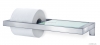 BLOMUS - MENOTO - Falra szerelhető WC papír tartó üvegpolccal - Szálcsiszolt rozsdamentes acél