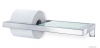 BLOMUS - MENOTO - Falra szerelhető WC papír tartó üvegpolccal - Fényes rozsdamentes acél