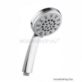 DIPLON - Zuhanyrózsa, zuhanyfej, tusolófej - Kerek, kicsi, ötfunkciós - Krómozott műanyag (BQ2401)