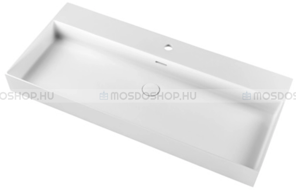 MARMY - BELLAGIO SLIM C - Mosdó, mosdókagyló - 100x46 cm - 1 csaplyukkal - Falra, pultra, bútorra szerelhető