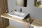 AQUALINE - DORI - Mosdókagyló, mosdó - Pultra vagy falra szerelhető, rakodófelülettel - 70 x 48 cm - Kerámia