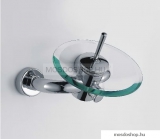 DIPLON - Kád csaptelep, kádtöltő, kerek üvegtányérral - Krómozott (ST9903)