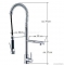 DIPLON - Ipari, álló mosogató csaptelep, zuhanyszettel - Rugalmas nyakkal, zuhanyzó funkcióval - Krómozott (ST2968)