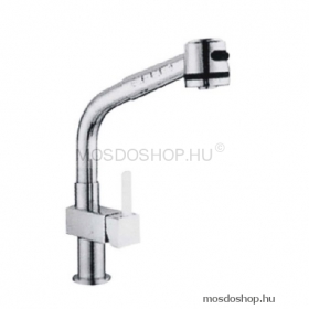 DIPLON - Álló mosogató csaptelep kihúzható zuhanyfejjel - Krómozott (ST2958-3)