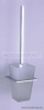 DIPLON - WC kefe tartó üveg tartóval - Falra szerelhető - Krómozott fém, opál üveg