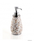 GEDY - MARINA – Folyékony szappan adagoló - Műanyag, kerámia - Kagyló mozaik mintázattal
