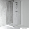 AQUALINE - AGGA - Szögletes zuhanykabin - Tolóajtós, sarokbelépős - Átlátszó transparent üveg