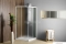 AQUALINE - ALAIN - Szögletes zuhanykabin - Tolóajtós, sarokbelépős - 80x80 - BRICK üveggel