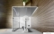 AQUALINE - ALAIN - Szögletes zuhanykabin - Tolóajtós, sarokbelépős - 80x80 - BRICK üveggel