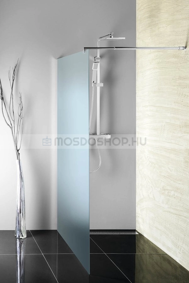 AQUALINE - Walk-in zuhanyfal, zuhanyválaszfal, besétálós zuhanykabin - Fix - BRICK üveg