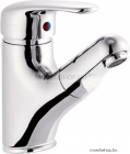 AQUALINE - KASIOPEA - Mosdó csaptelep kihúzható zuhanyfejjel, ECO STOP funkcióval - Krómozott