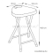 AQUALINE - CO75 - Fürdőszobai szék - Fehér műanyag ülőrésszel, acél lábakkal