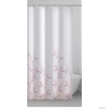 GEDY - FLORA - Textil zuhanyfüggöny függönykarikával - 180x200 cm - Szövet - Rózsaszín-sárga virágmintás