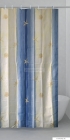 GEDY - OLTREMARE - Textil zuhanyfüggöny függönykarikával 240x200 cm - Szövet - Kék-bézs, tengeri motívumok