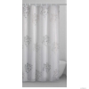 GEDY - PARFUME - Textil zuhanyfüggöny függönykarikával - 120x200 cm - Szövet - Fekete-fehér virág mintás