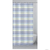 GEDY - BIGLIE - PVC zuhanyfüggöny függönykarikával - 120x200 cm - Vinyl - Fehér, zöld-kék pöttyös