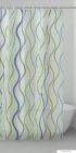 GEDY - LIANE - PVC zuhanyfüggöny függönykarikával - 120x200 cm - Vinyl - Többszínű, hullám mintás