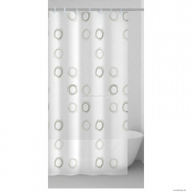 GEDY - NIDI - PVC zuhanyfüggöny függönykarikával - 120x200 cm - Vinyl - Fehér
