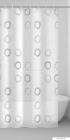 GEDY - NIDI - PVC zuhanyfüggöny függönykarikával - 240x200 cm - Vinyl - Fehér