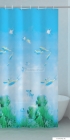 GEDY - PARADISE - PVC zuhanyfüggöny függönykarikával - 120x200 cm - Vinyl - Tenger mintázatú