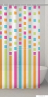 GEDY - PARTY - PVC zuhanyfüggöny függönykarikával - 120x200 cm - Vinyl - Többszínű