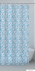 GEDY - POOL - PVC zuhanyfüggöny függönykarikával - 120x200 cm - Vinyl - Fehér, kék mozaikmintás