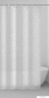 GEDY - PRISMA - PVC zuhanyfüggöny függönykarikával - 120x200 cm - Vinyl - Fehér, mintás